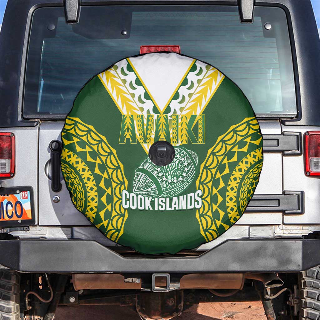 Avaiki Cook Islands Rugby Spare Tire Cover Kuki Airani Tatau Green LT14 Green - Polynesian Pride