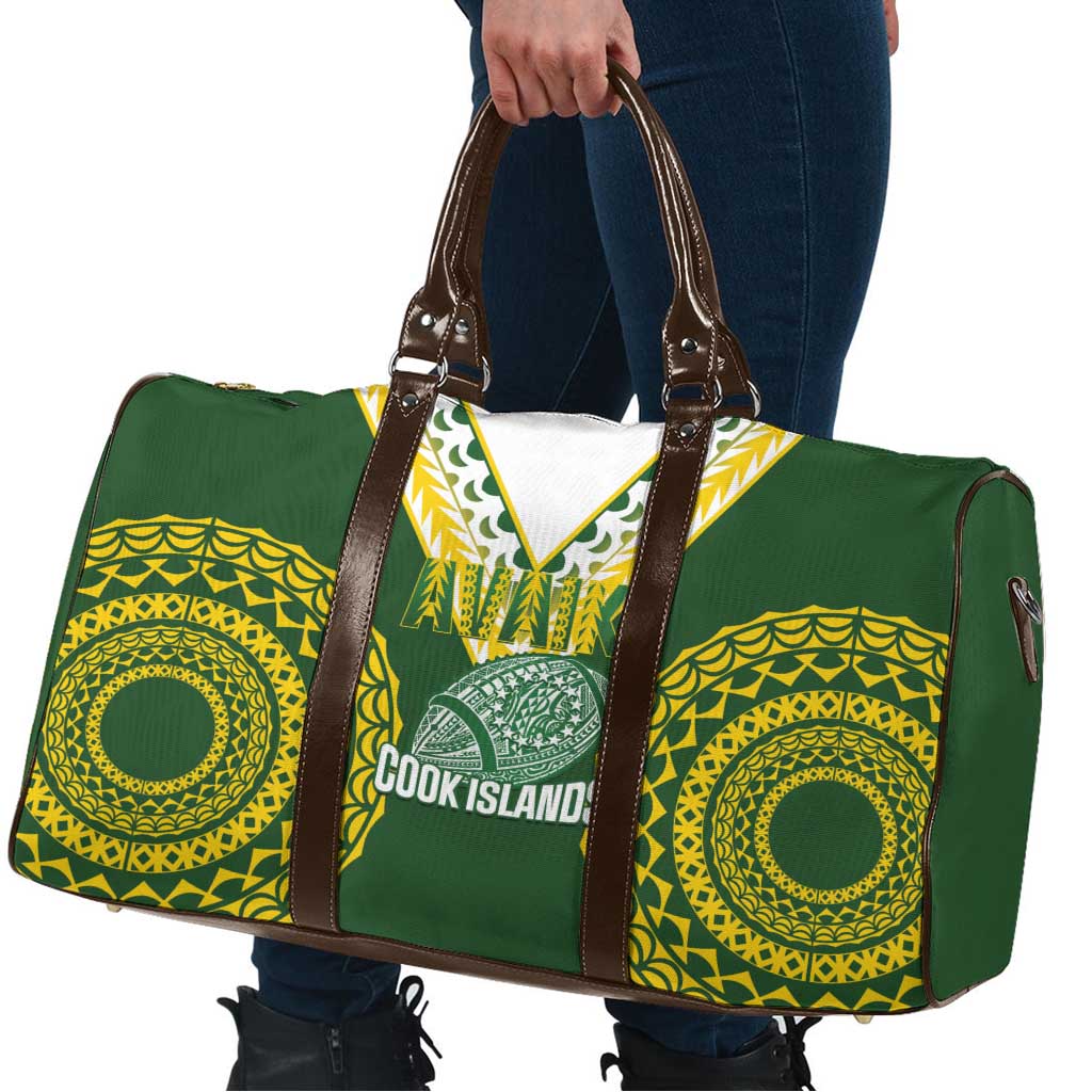 Avaiki Cook Islands Rugby Travel Bag Kuki Airani Tatau Green LT14 - Polynesian Pride