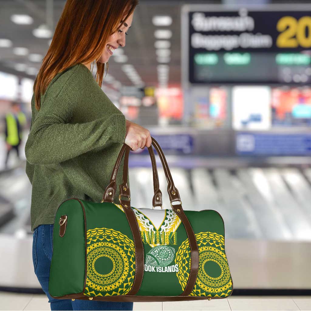 Avaiki Cook Islands Rugby Travel Bag Kuki Airani Tatau Green LT14 - Polynesian Pride