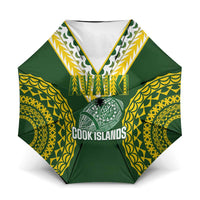 Avaiki Cook Islands Rugby Umbrella Kuki Airani Tatau Green LT14 One Size Folded 11.42 inch Opened Diameter 37.4 inch Green - Polynesian Pride