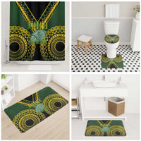 Avaiki Cook Islands Rugby Bathroom Set Kuki Airani Tatau Black - Polynesian Pride