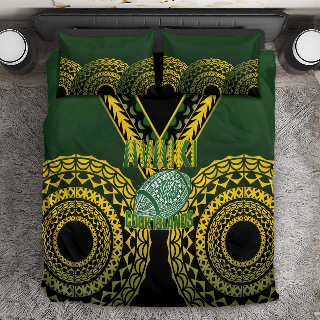 Avaiki Cook Islands Rugby Bedding Set Kuki Airani Tatau Black LT14 Black - Polynesian Pride