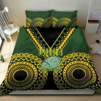 Avaiki Cook Islands Rugby Bedding Set Kuki Airani Tatau Black LT14 - Polynesian Pride
