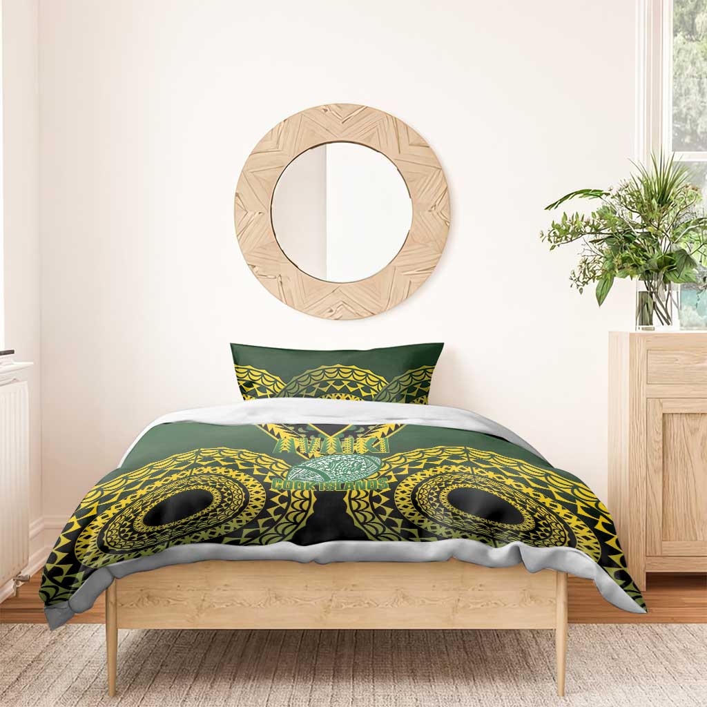 Avaiki Cook Islands Rugby Bedding Set Kuki Airani Tatau Black LT14 - Polynesian Pride