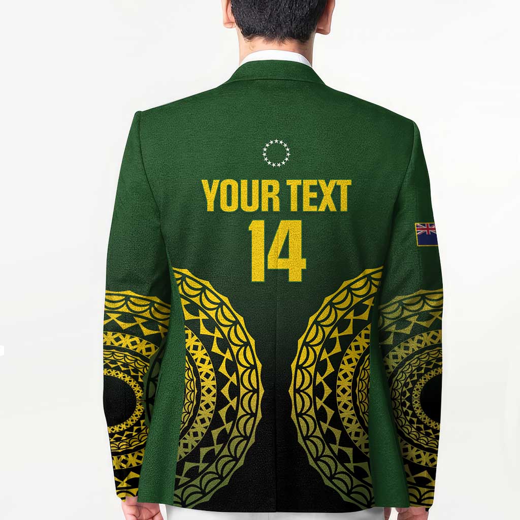 Custom Avaiki Cook Islands Rugby Blazer Kuki Airani Tatau Black - Polynesian Pride