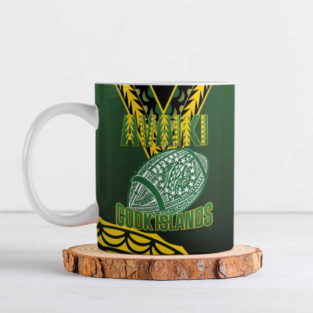 Custom Avaiki Cook Islands Rugby Ceramic Mug Kuki Airani Tatau Black LT14 Black - Polynesian Pride