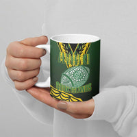 Custom Avaiki Cook Islands Rugby Ceramic Mug Kuki Airani Tatau Black LT14 - Polynesian Pride