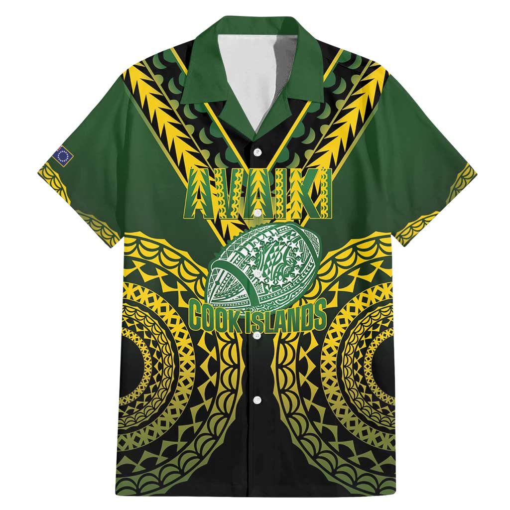 Custom Avaiki Cook Islands Rugby Family Matching Mermaid Dress and Hawaiian Shirt Kuki Airani Tatau Black - Polynesian Pride