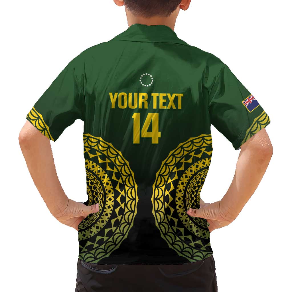 Custom Avaiki Cook Islands Rugby Family Matching Puletasi and Hawaiian Shirt Kuki Airani Tatau Black LT14 - Polynesian Pride