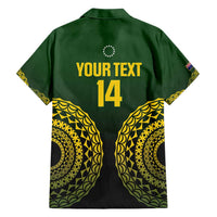 Custom Avaiki Cook Islands Rugby Family Matching Short Sleeve Bodycon Dress and Hawaiian Shirt Kuki Airani Tatau Black - Polynesian Pride