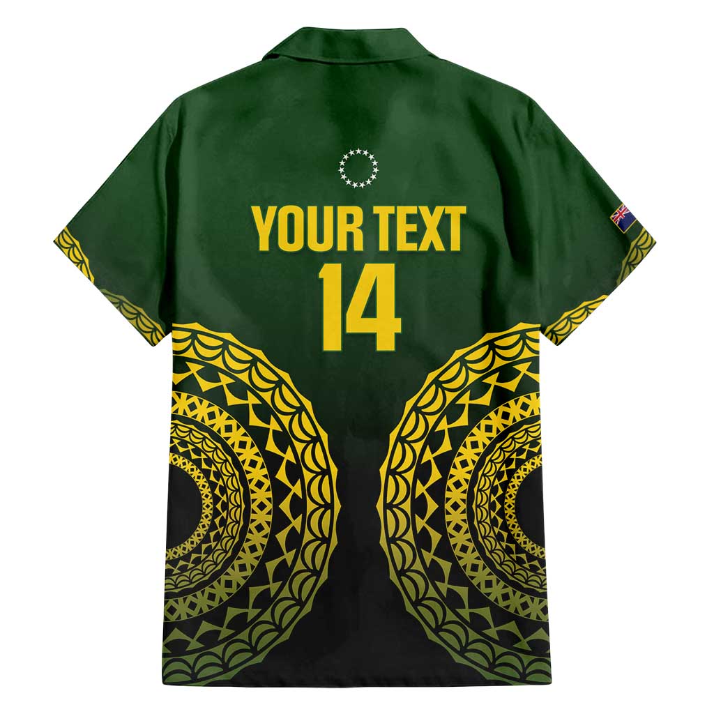 Custom Avaiki Cook Islands Rugby Family Matching Summer Maxi Dress and Hawaiian Shirt Kuki Airani Tatau Black - Polynesian Pride