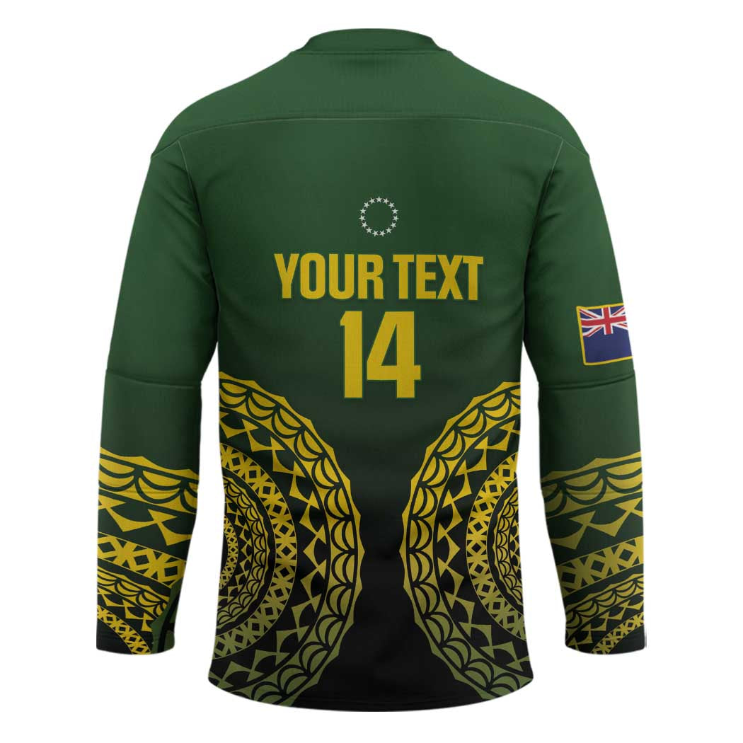 Custom Avaiki Cook Islands Rugby Hockey Jersey Kuki Airani Tatau Black - Polynesian Pride