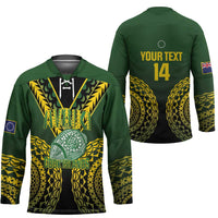 Custom Avaiki Cook Islands Rugby Hockey Jersey Kuki Airani Tatau Black - Polynesian Pride