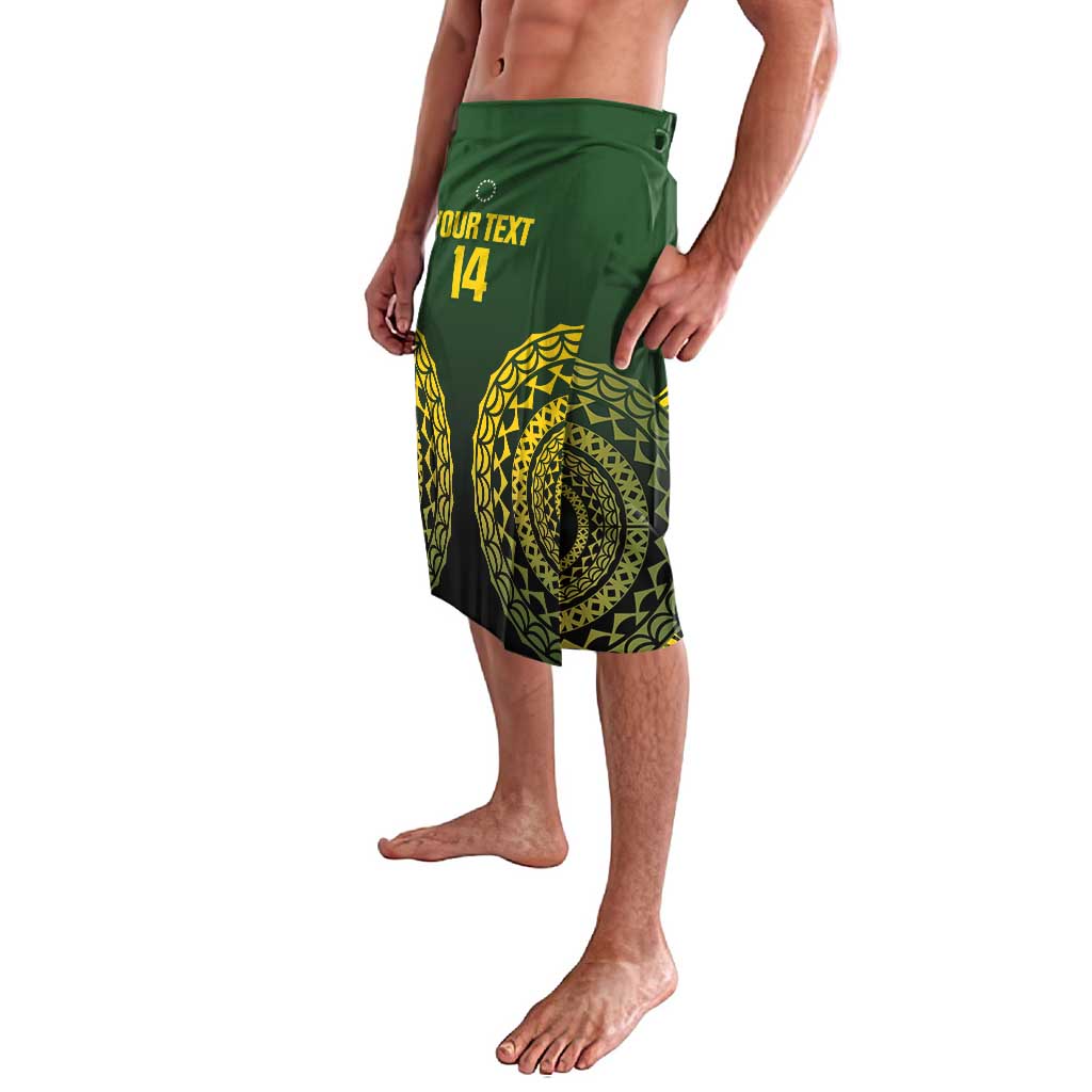 Custom Avaiki Cook Islands Rugby Lavalava Kuki Airani Tatau Black - Polynesian Pride