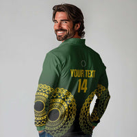 Custom Avaiki Cook Islands Rugby Long Sleeve Polo Shirt Kuki Airani Tatau Black LT14 - Polynesian Pride
