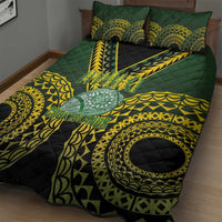 Avaiki Cook Islands Rugby Quilt Bed Set Kuki Airani Tatau Black LT14 - Polynesian Pride
