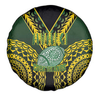 Avaiki Cook Islands Rugby Spare Tire Cover Kuki Airani Tatau Black LT14 - Polynesian Pride