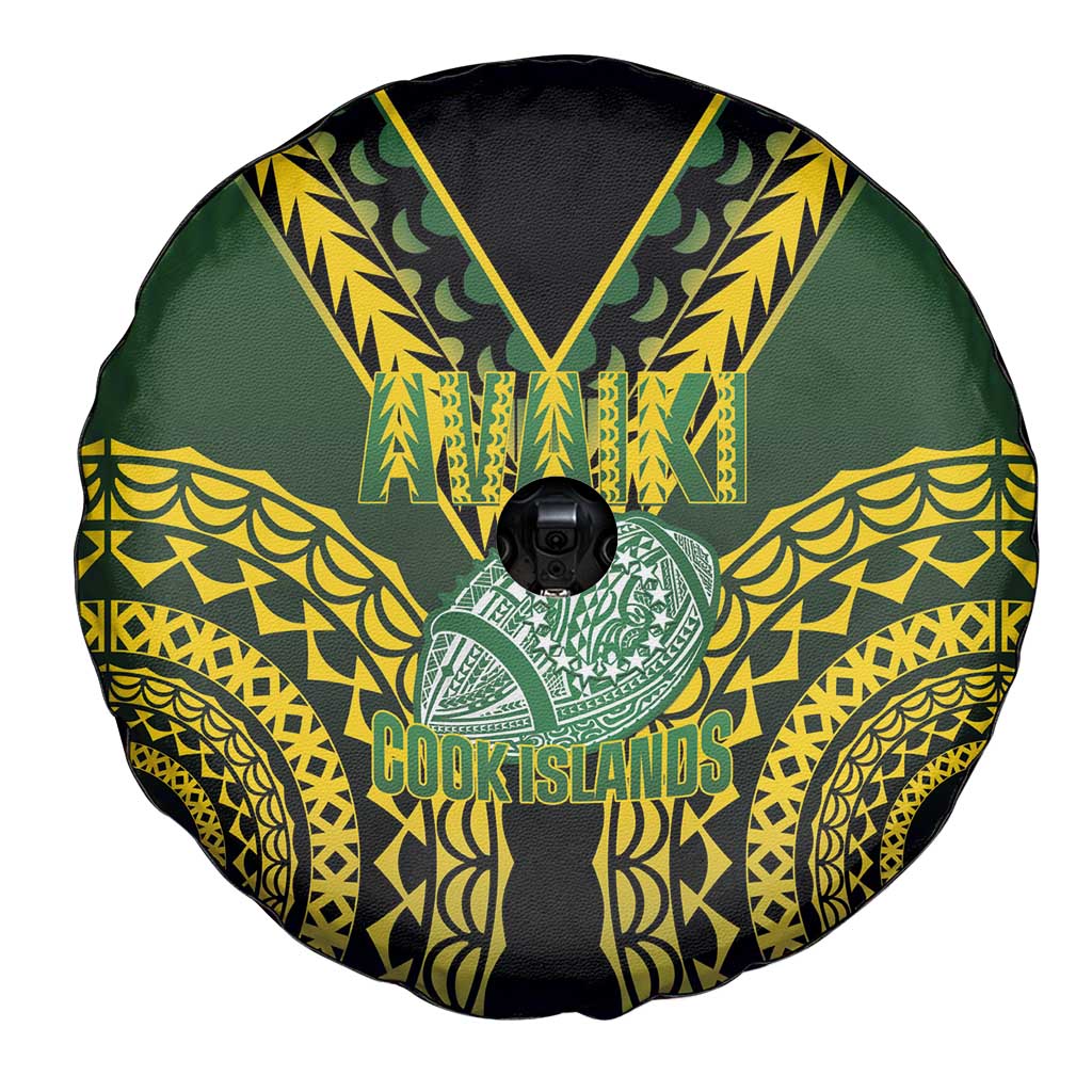 Avaiki Cook Islands Rugby Spare Tire Cover Kuki Airani Tatau Black LT14 - Polynesian Pride