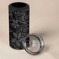 Polynesia 4 in 1 Can Cooler Tumbler Polynesian Pattern Mix Plumeria Black LT14 - Polynesian Pride