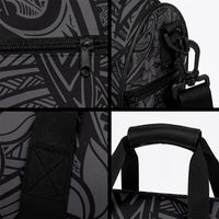 Polynesia Duffle Bag Polynesian Pattern Mix Plumeria Black
