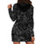 Polynesia Hoodie Dress Polynesian Pattern Mix Plumeria Black LT14 - Polynesian Pride