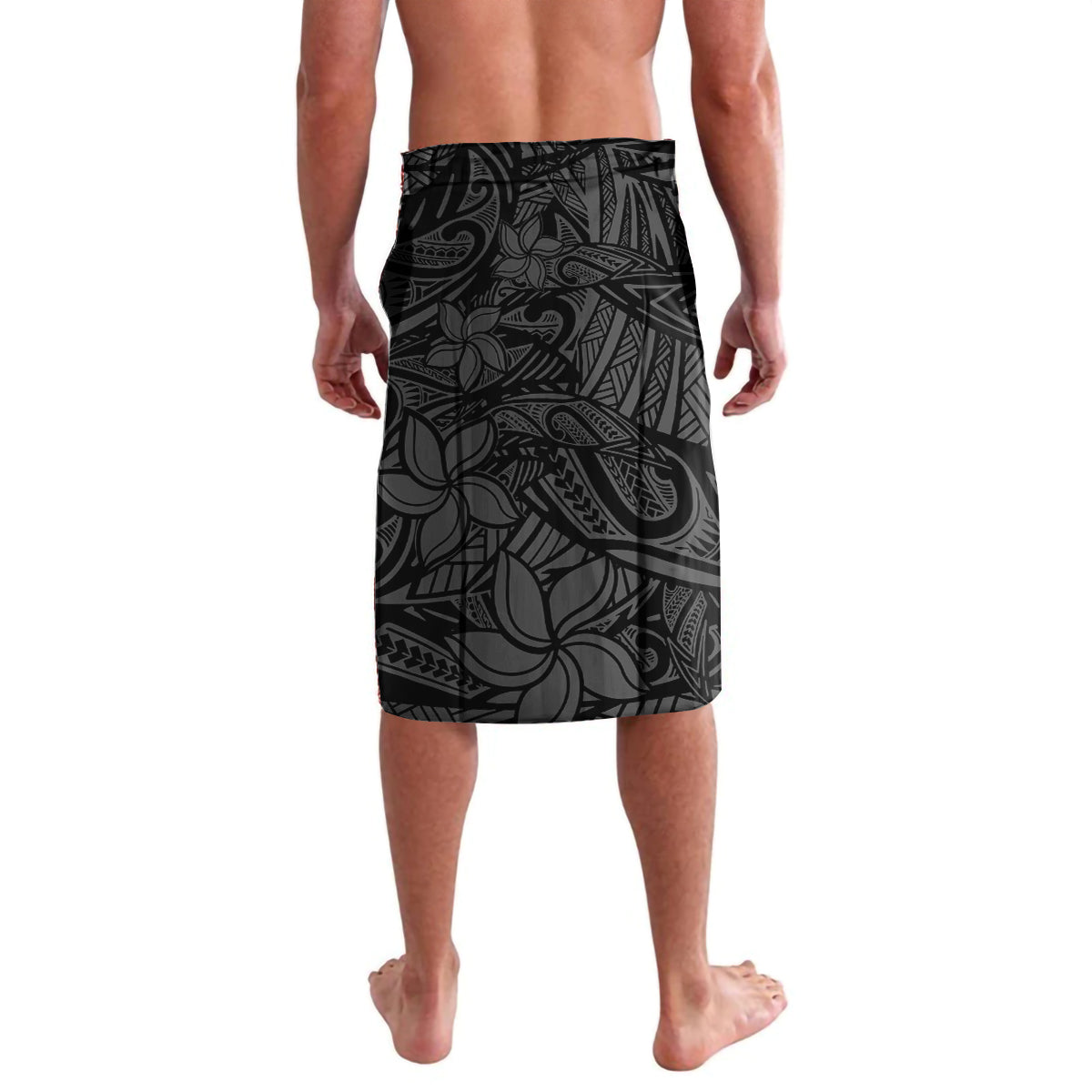 Polynesia Lavalava Polynesian Pattern Mix Plumeria Black LT14 - Polynesian Pride
