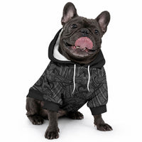 Polynesia Pet Hoodie Polynesian Pattern Mix Plumeria Black