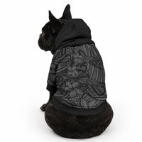 Polynesia Pet Hoodie Polynesian Pattern Mix Plumeria Black
