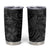 Polynesia Tumbler Cup Polynesian Pattern Mix Plumeria Black