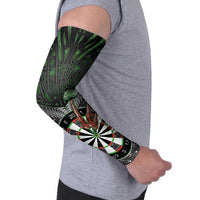 Personalised New Zealand Darts Arm Sleeves Dartboard Maori Fern Puhoro Art LT14 - Polynesian Pride