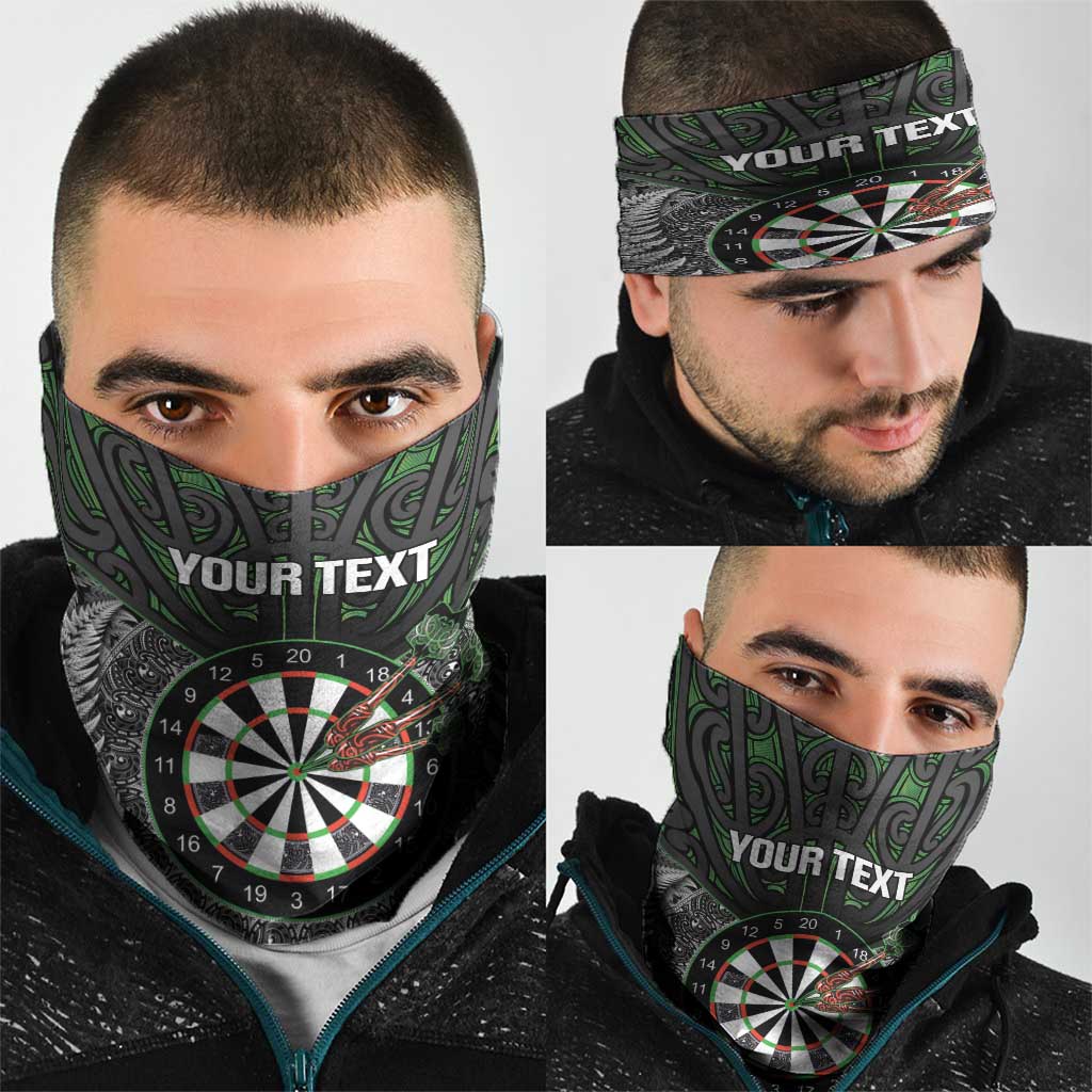 Personalised New Zealand Darts Neck Gaiter Dartboard Maori Fern Puhoro Art LT14 - Polynesian Pride