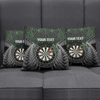 Personalised New Zealand Darts Pillow Cover Dartboard Maori Fern Puhoro Art LT14 - Polynesian Pride