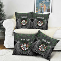 Personalised New Zealand Darts Pillow Cover Dartboard Maori Fern Puhoro Art LT14 - Polynesian Pride
