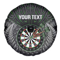Personalised New Zealand Darts Spare Tire Cover Dartboard Maori Fern Puhoro Art