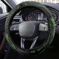 New Zealand Darts Steering Wheel Cover Dartboard Maori Fern Puhoro Art
