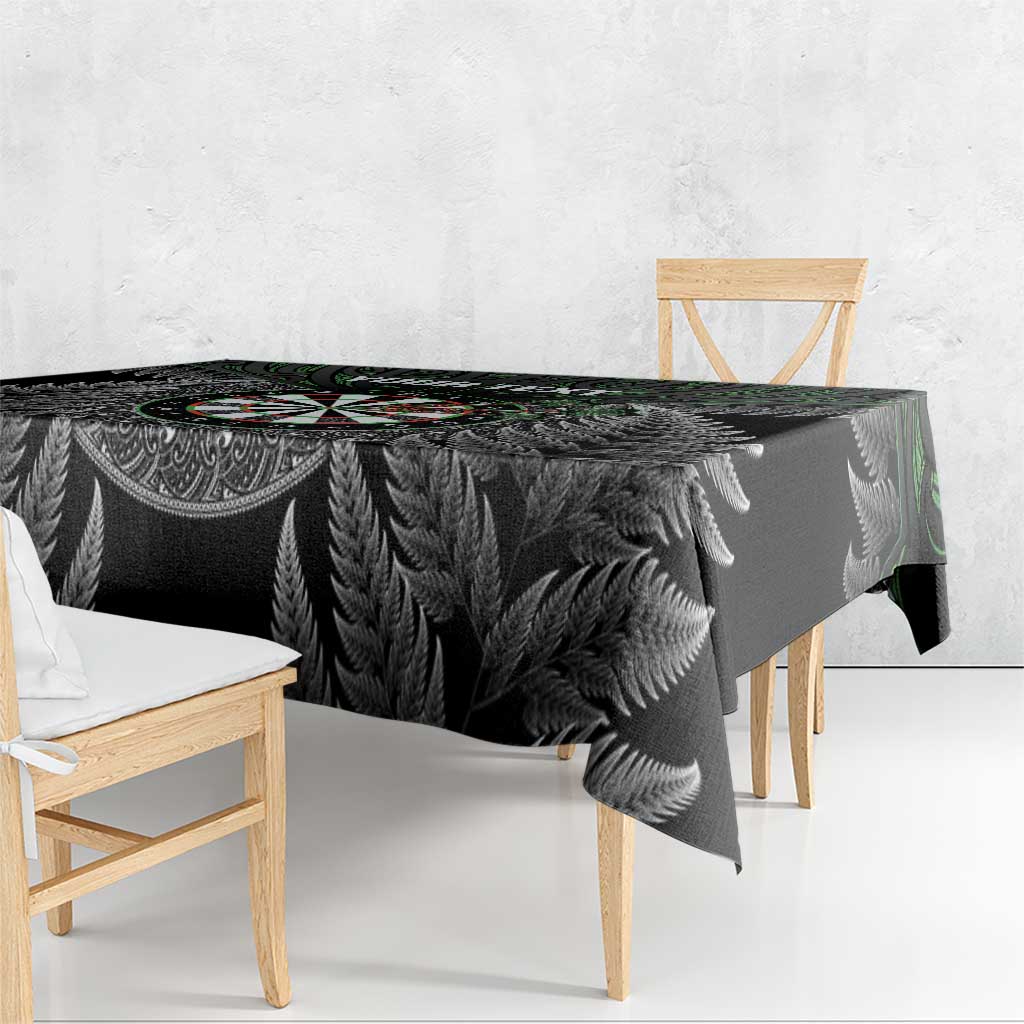 Personalised New Zealand Darts Tablecloth Dartboard Maori Fern Puhoro Art