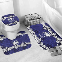 Personalised Cook Islands Pukapuka Bathroom Set Tiare Maori Polynesian Waves Tattoo