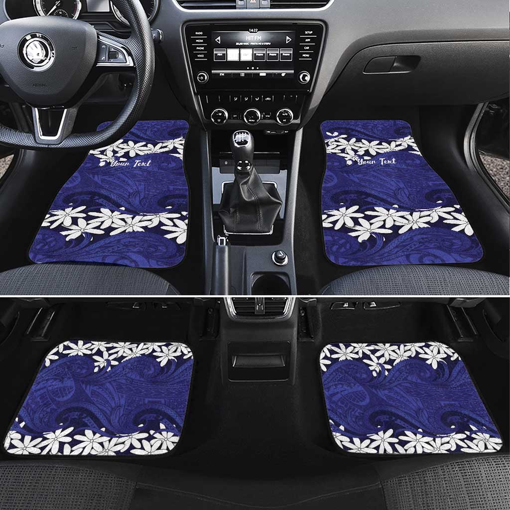 Personalised Cook Islands Pukapuka Car Mats Tiare Maori Polynesian Waves Tattoo