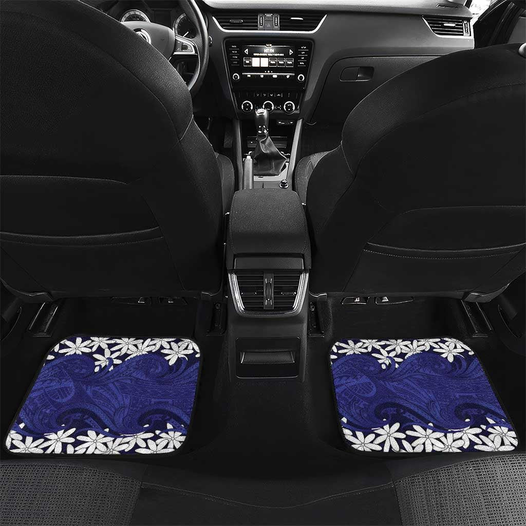 Personalised Cook Islands Pukapuka Car Mats Tiare Maori Polynesian Waves Tattoo