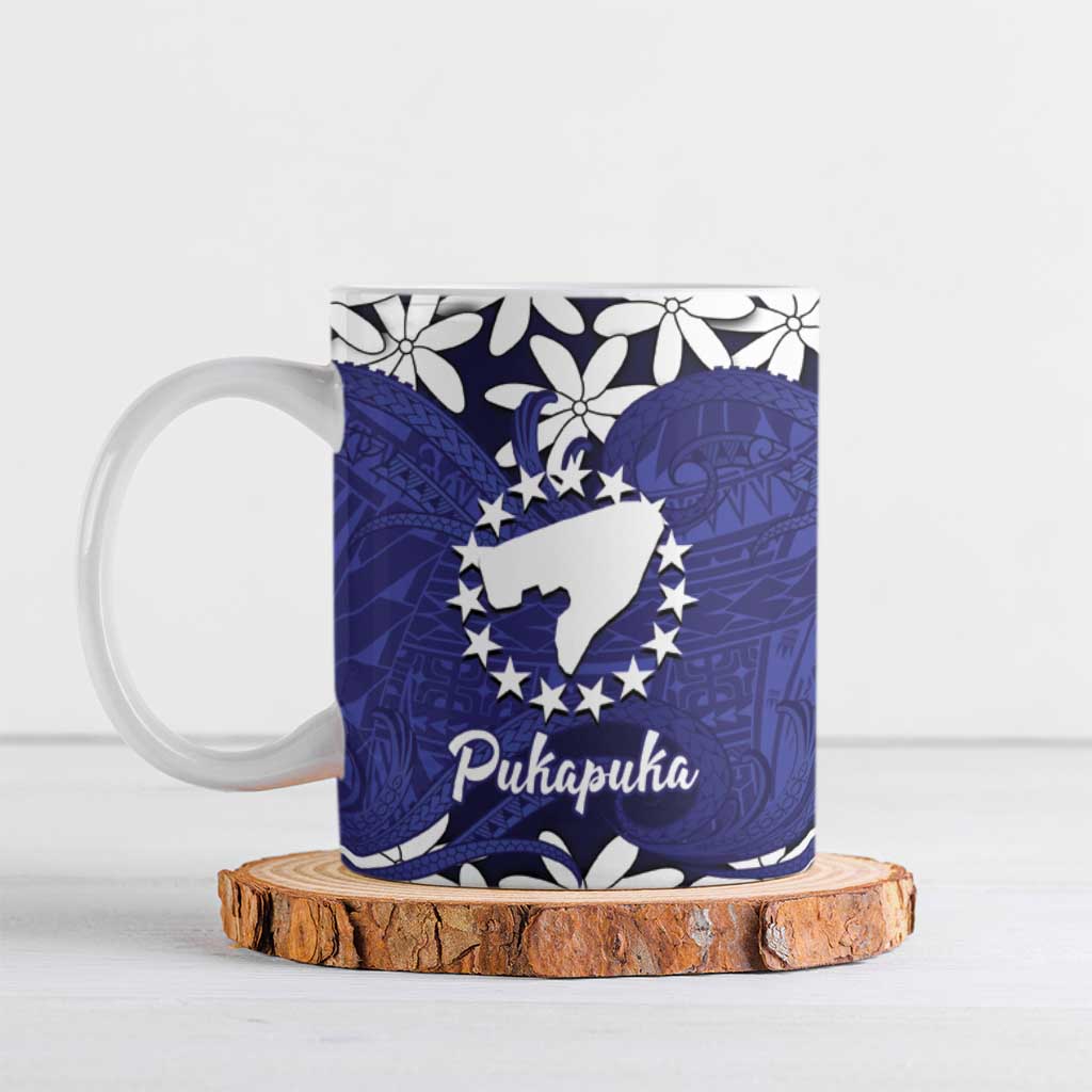 Personalised Cook Islands Pukapuka Ceramic Mug Tiare Maori Polynesian Waves Tattoo