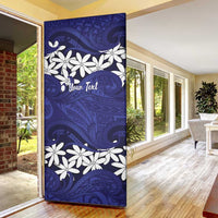 Personalised Cook Islands Pukapuka Door Cover Tiare Maori Polynesian Waves Tattoo LT14 - Polynesian Pride