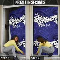 Personalised Cook Islands Pukapuka Door Cover Tiare Maori Polynesian Waves Tattoo LT14 - Polynesian Pride