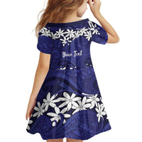 Personalised Cook Islands Pukapuka Family Matching Off The Shoulder Long Sleeve Dress and Hawaiian Shirt Tiare Maori Polynesian Waves Tattoo LT14 - Polynesian Pride