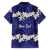 Personalised Cook Islands Pukapuka Family Matching Off The Shoulder Long Sleeve Dress and Hawaiian Shirt Tiare Maori Polynesian Waves Tattoo LT14 - Polynesian Pride