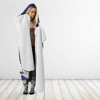 Personalised Cook Islands Pukapuka Hooded Blanket Tiare Maori Polynesian Waves Tattoo