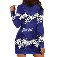 Personalised Cook Islands Pukapuka Hoodie Dress Tiare Maori Polynesian Waves Tattoo LT14 - Polynesian Pride