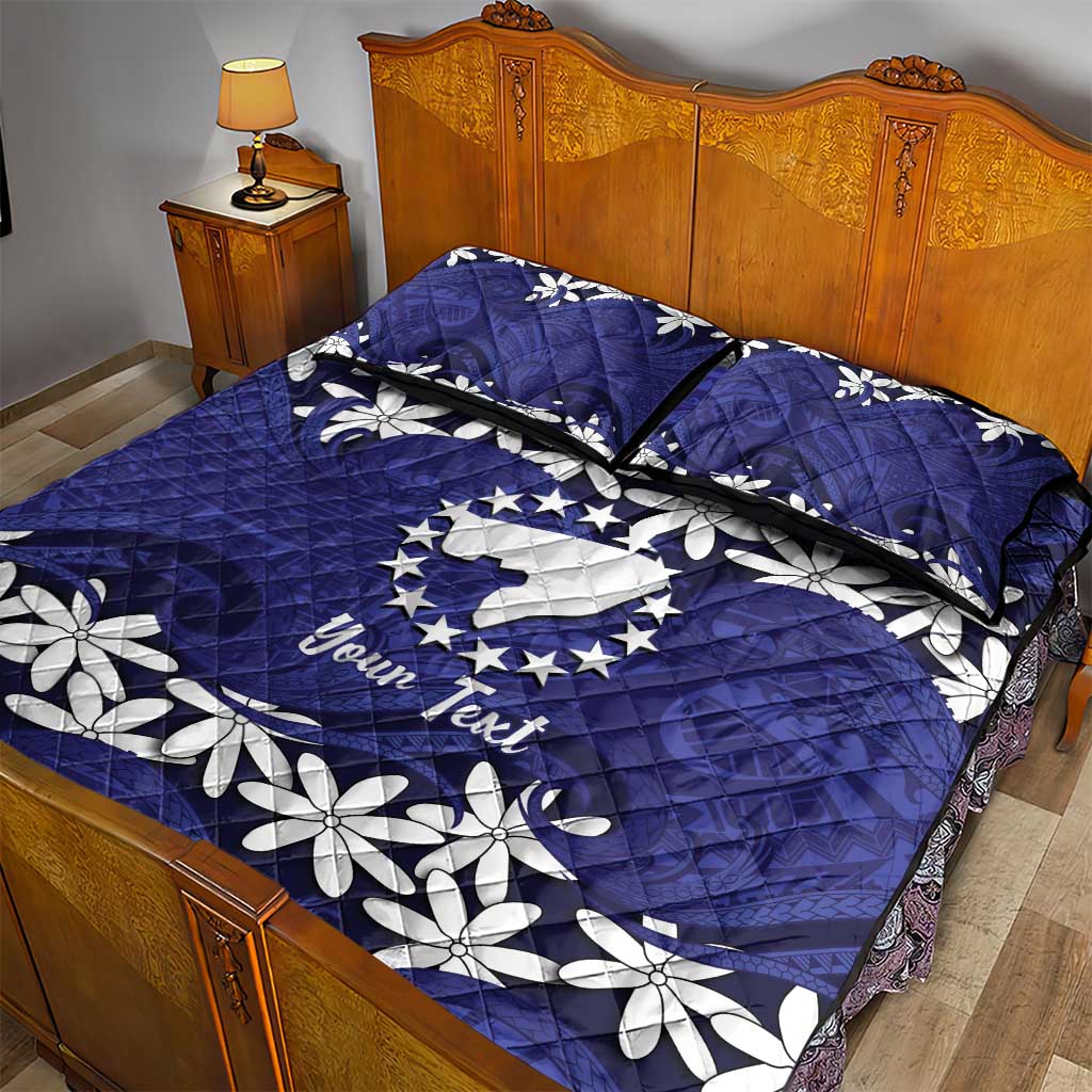 Personalised Cook Islands Pukapuka Quilt Bed Set Tiare Maori Polynesian Waves Tattoo LT14 - Polynesian Pride
