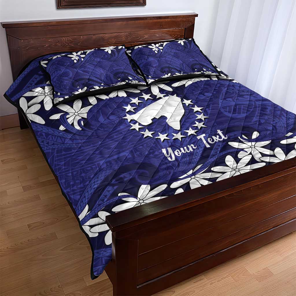 Personalised Cook Islands Pukapuka Quilt Bed Set Tiare Maori Polynesian Waves Tattoo LT14 - Polynesian Pride