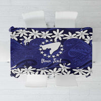 Personalised Cook Islands Pukapuka Tablecloth Tiare Maori Polynesian Waves Tattoo