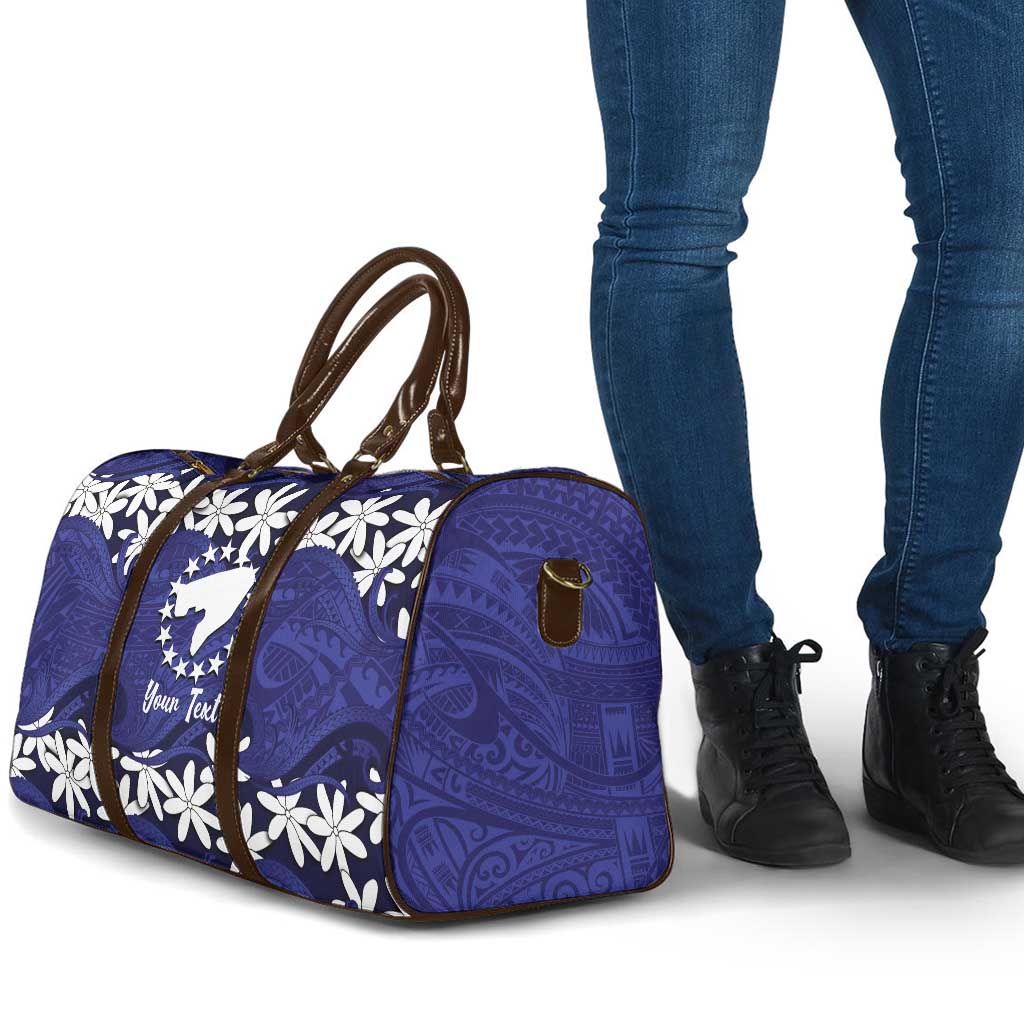 Personalised Cook Islands Pukapuka Travel Bag Tiare Maori Polynesian Waves Tattoo LT14 - Polynesian Pride